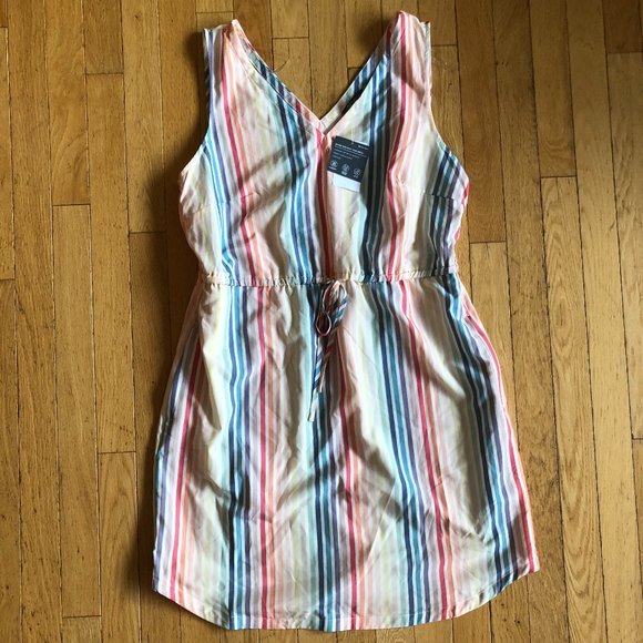 Brand New Women's Eddie Bauer Colourful Striped Sleeveless Dress - Picture 6 of 16